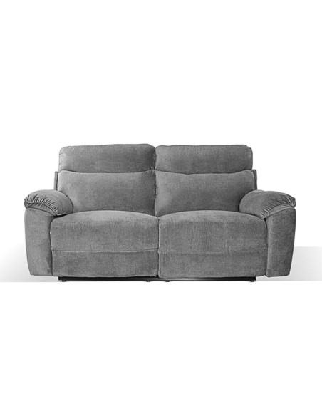 Divano recliner Boston 3 posti manuale in tessuto barrel 90 grigio - Kallea