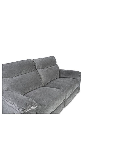 Divano recliner Boston 3 posti manuale in tessuto barrel 90 grigio - Kallea