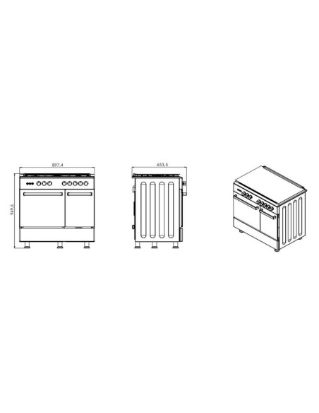 Samet Cucina a gas Ermes forno multifunzione elettrico con porta bombola - Kallea