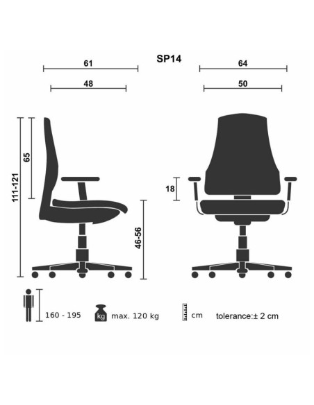 Poltrona ufficio Spring nera - Kallea