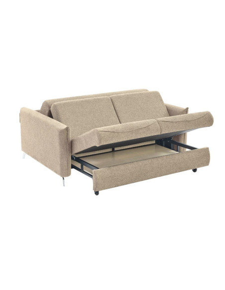 Divano letto Grande 2 posti in tessuto beige - Kallea