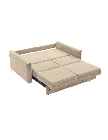 Divano letto Grande 2 posti in tessuto beige - Kallea