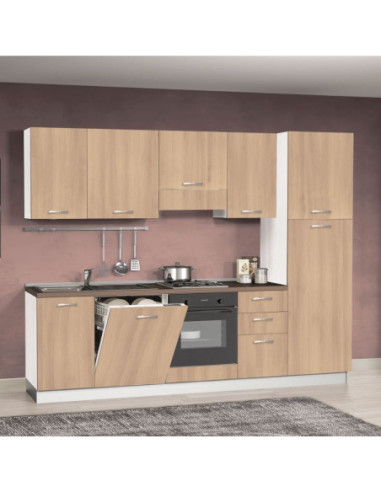 Cucina Rosmarino 270 x 217H con lavastoviglie nebraska destra - Kallea