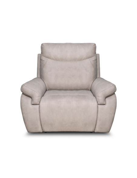 Poltrona Dallas recliner manuale in tessuto Ranger 10 silver - Kallea