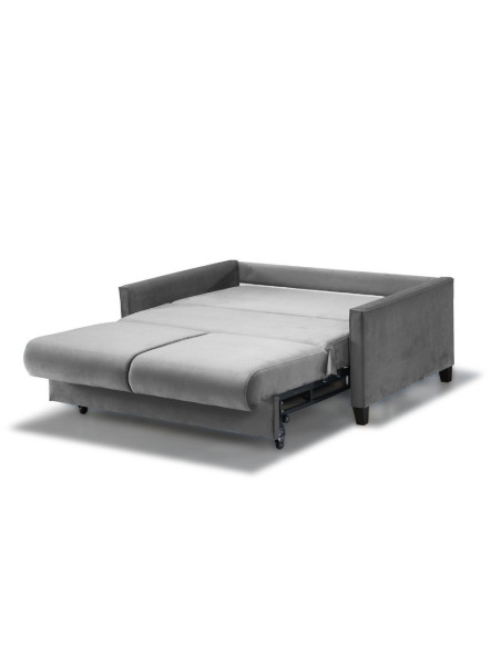 Divano letto Calion contenitore colore Twist 19 grigio con piedini neri - Kallea