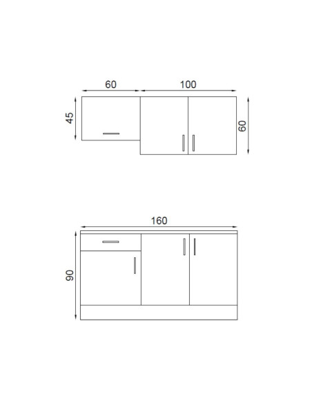 Cucina Isernia 160 rovere con elettrodomestici - Kallea