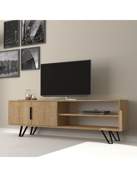 Mobile porta Tv Foot rovere 160 cm. - Kallea