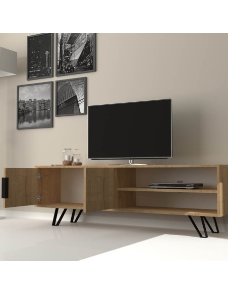 Mobile porta Tv Foot rovere 160 cm. - Kallea