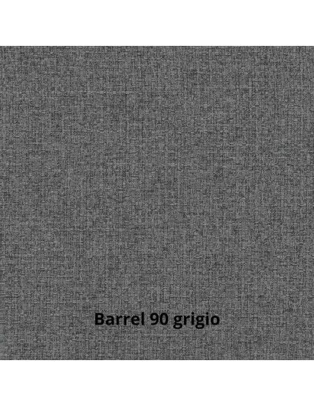 Divano Kendall con penisola reversibile letto estraibile grigio Barrel 90 - Kallea