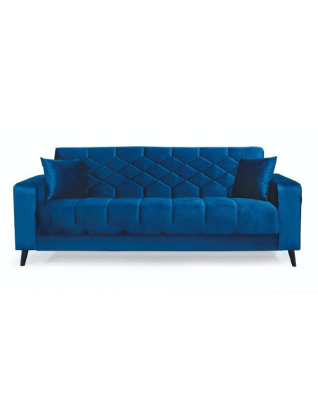 Divano letto contenitore Columbia 3 posti colore blu - Kallea