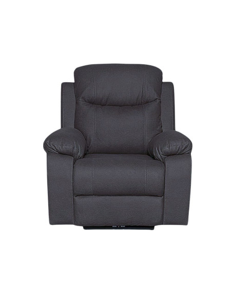 Poltrona Chicago recliner manuale in tessuto Twist 20 grigio - Kallea