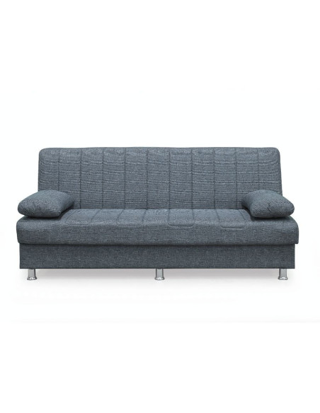 Divano letto contenitore Economix 3 posti colore grigio Mina 11 - Kallea