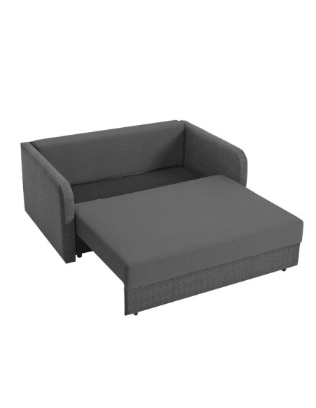 Divano letto Devin in Twist 20 grigio 161x107x88 H cm. - Kallea