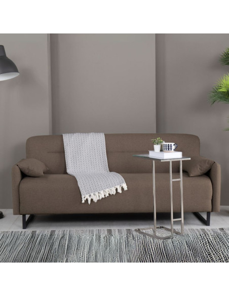 Divano letto Odin 3 posti in tessuto beige - Kallea