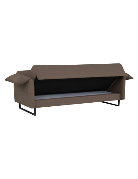 Divano letto Odin 3 posti in tessuto beige - Kallea