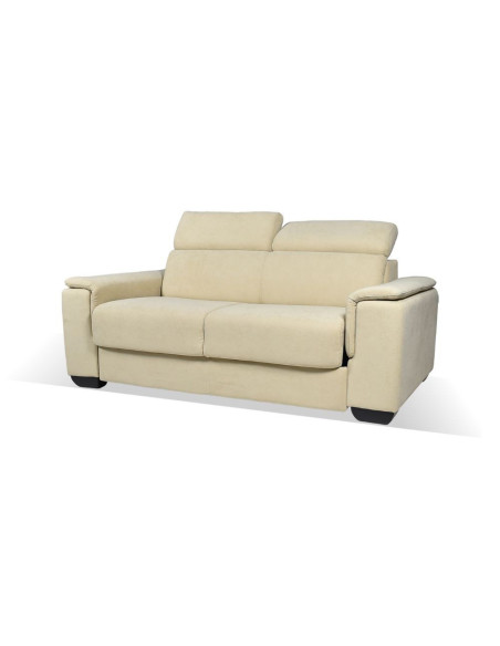 Divano letto Mercurio 2 posti in tessuto Plutone 02 crema - Kallea