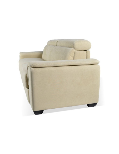 Divano letto Mercurio 2 posti in tessuto Plutone 02 crema - Kallea