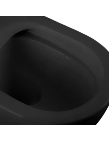 WC sospeso YJ-2381MB 48.5x36.5x36.5 cm nero opaco - Kallea