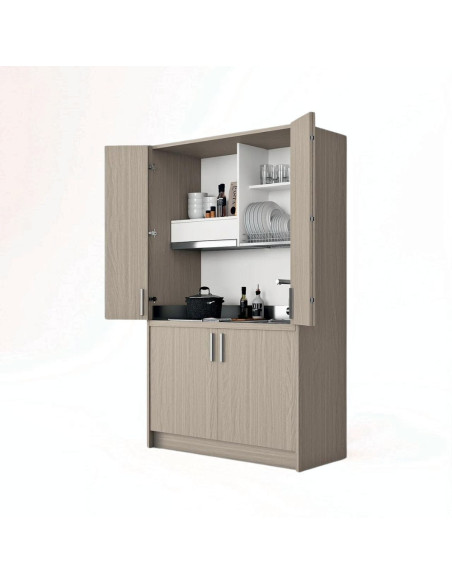 Cucina monoblocco Fold struttura e ante a libro olmo reversibile - Kallea