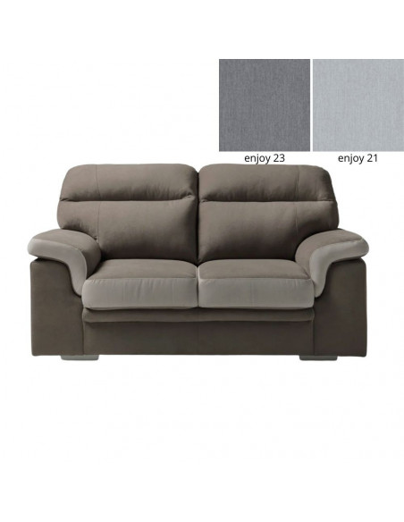 Divano Greta 2 posti maxi grigio con panchetta estraibile 190x91x105H - Kallea