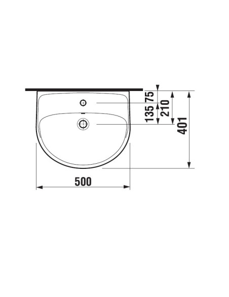 Lavabo sospeso Jika By Laufen 50cm in ceramica Lyra plus - Kallea