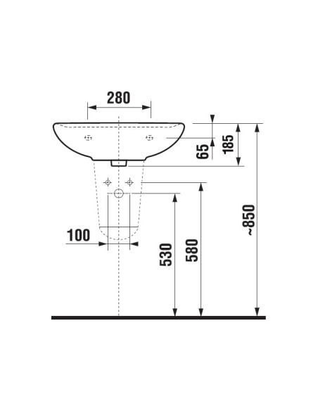 Lavabo sospeso Jika By Laufen 50cm in ceramica Lyra plus - Kallea