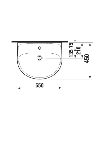 Lavabo sospeso Jika By Laufen 55cm in ceramica Lyra plus - Kallea