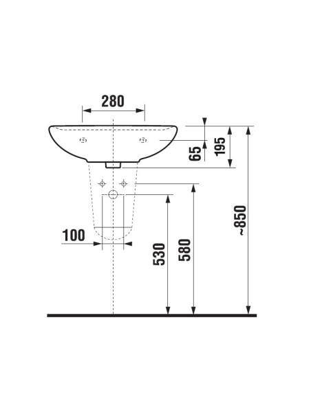 Lavabo sospeso Jika By Laufen 60cm in ceramica Lyra plus - Kallea