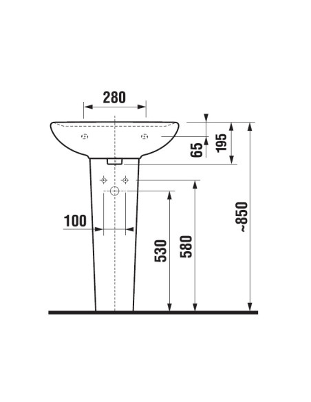 Lavabo sospeso Jika By Laufen 60cm in ceramica Lyra plus - Kallea