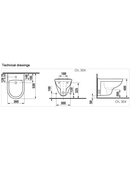 Sanitari sospesi jika serie Lyra Plus in ceramica 53 x 36 sedile non incluso - Kallea