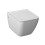 Vaso sospeso Jika serie Cubito Pure cod. H820423 dimensioni 54 x 36,5 con brida in ceramica bianco lucido - Kallea