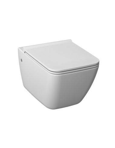 Vaso sospeso Jika serie Cubito Pure cod. H820423 dimensioni 54 x 36,5 con brida in ceramica bianco lucido - Kallea