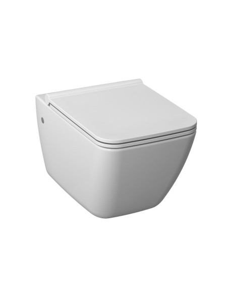 Vaso sospeso Jika serie Cubito Pure cod. H820423 dimensioni 54 x 36,5 con brida in ceramica bianco lucido - Kallea