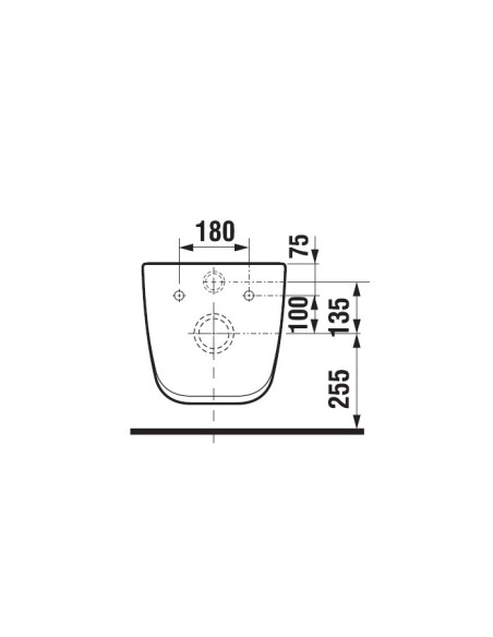 Vaso sospeso Jika serie Cubito Pure cod. H820423 dimensioni 54 x 36,5 con brida in ceramica bianco lucido - Kallea