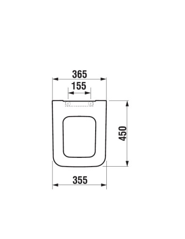 Sanitari sospesi Jika By Laufen serie cubito Pure dim. 54 x 36,5 in  ceramica bianca lucida sedile non incluso