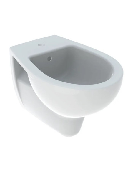 Sanitari sospesi Geberit serie Colibrì vaso a cacciata bidet monoforo in ceramica sedile e rubinetterie non inclusi - Kallea