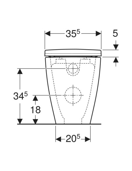 Sanitari Filo muro Geberit serie Acanto vaso 500.824.00.1 scarico Rimfree sedile incluso bidet 500.603.01.2 monoforo in ceram...