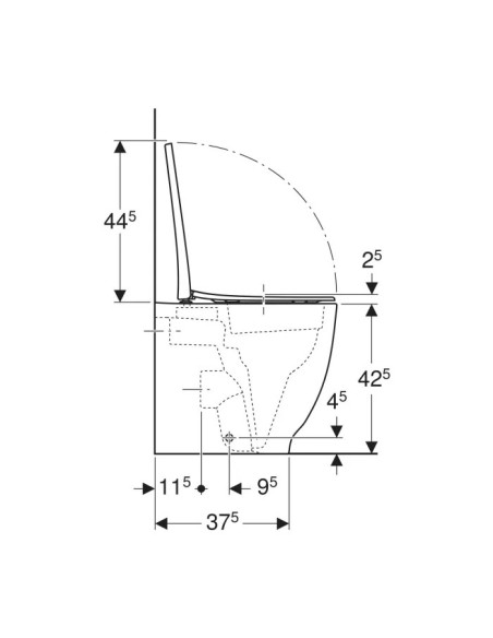 Sanitari Filo muro Geberit serie Acanto vaso 500.824.00.1 scarico Rimfree sedile incluso bidet 500.603.01.2 monoforo in ceram...