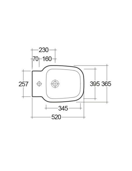 Bidet sospeso Rak serie One cod.ONBI00002 monoforo in ceramica bianca rubinetteria non inclusa - Kallea