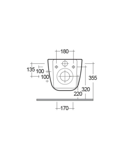 Sanitari sospesi Rak serie One vaso cod.ONWC00003 scarico a parete con brida bidet cod.ONBI00002 sedile e rubinetteria non in...