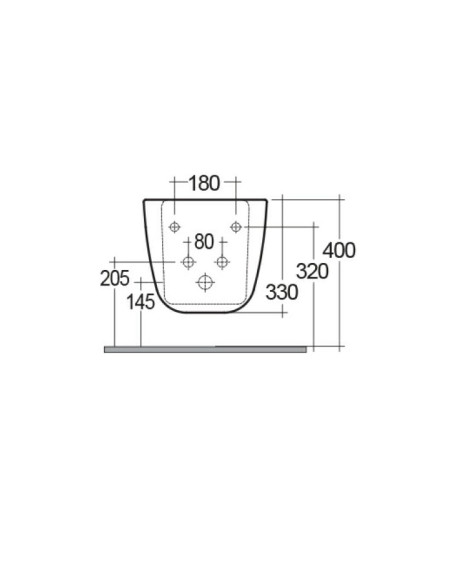 Sanitari sospesi Rak serie One vaso cod.ONWC00003 scarico a parete con brida bidet cod.ONBI00002 sedile e rubinetteria non in...