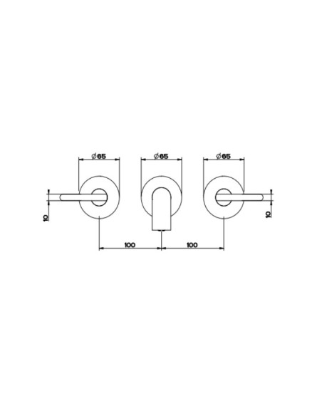 Miscelatore Gessi a incasso canna media per lavabo serie Inciso cod.58090 + 45089 con parte incasso senza scarico - Kallea