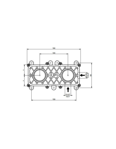 Miscelatore Gessi a incasso per lavabo canna lunga serie Inciso cod.58089 + 54198 con parte incasso senza scarico - Kallea