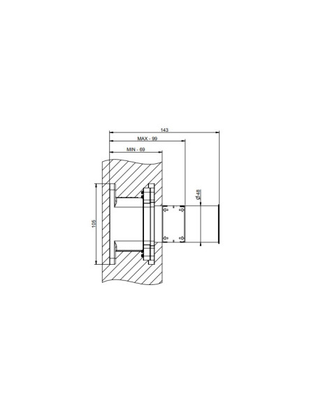 Miscelatore Gessi a incasso per lavabo canna lunga serie Inciso cod.58089 + 54198 con parte incasso senza scarico - Kallea