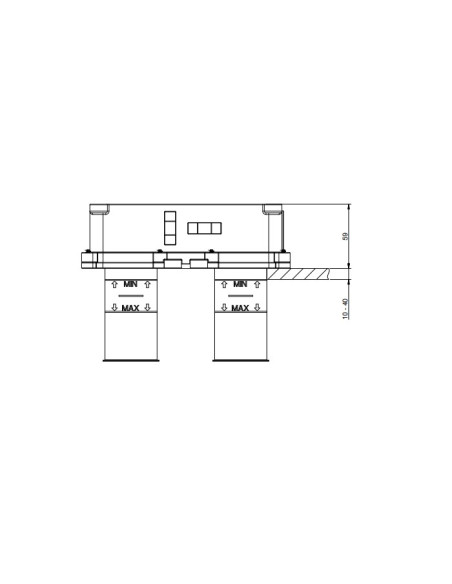 Miscelatore Gessi a incasso per lavabo canna lunga serie Inciso cod.58089 + 54198 con parte incasso senza scarico - Kallea