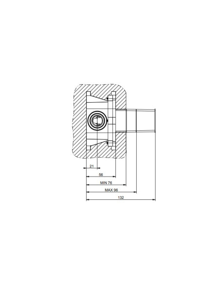 Gruppo Vasca a parete Gessi serie Inciso cod.58094+45089 con parte incasso senza scarico - Kallea