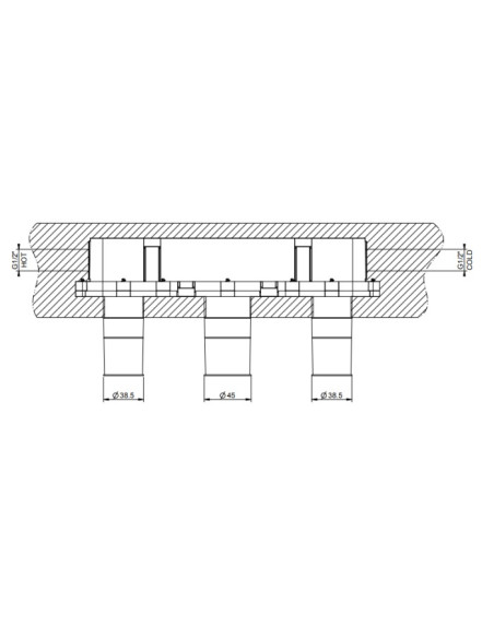 Gruppo Vasca a parete Gessi serie Inciso cod.58094+45089 con parte incasso senza scarico - Kallea