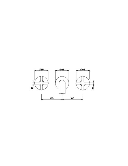 Miscelatore Gessi a incasso canna media per lavabo serie Inciso cod.58190 + 45089 con parte incasso senza scarico - Kallea