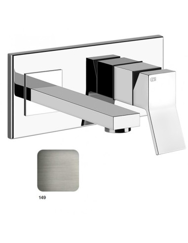 Miscelatore Gessi a parete con bocca corta serie Rettangolo K parte esterna cod.53089 incasso cod.44697 - Kallea