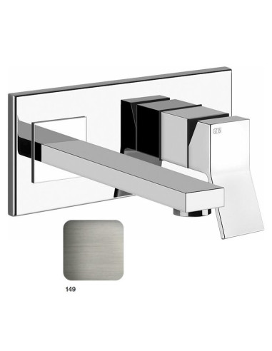 Miscelatore Gessi a parete con bocca media serie Rettangolo K parte esterna cod.53088 incasso cod.44697 - Kallea